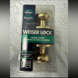 Brand New Weiser Lock Passage Latchset Gold